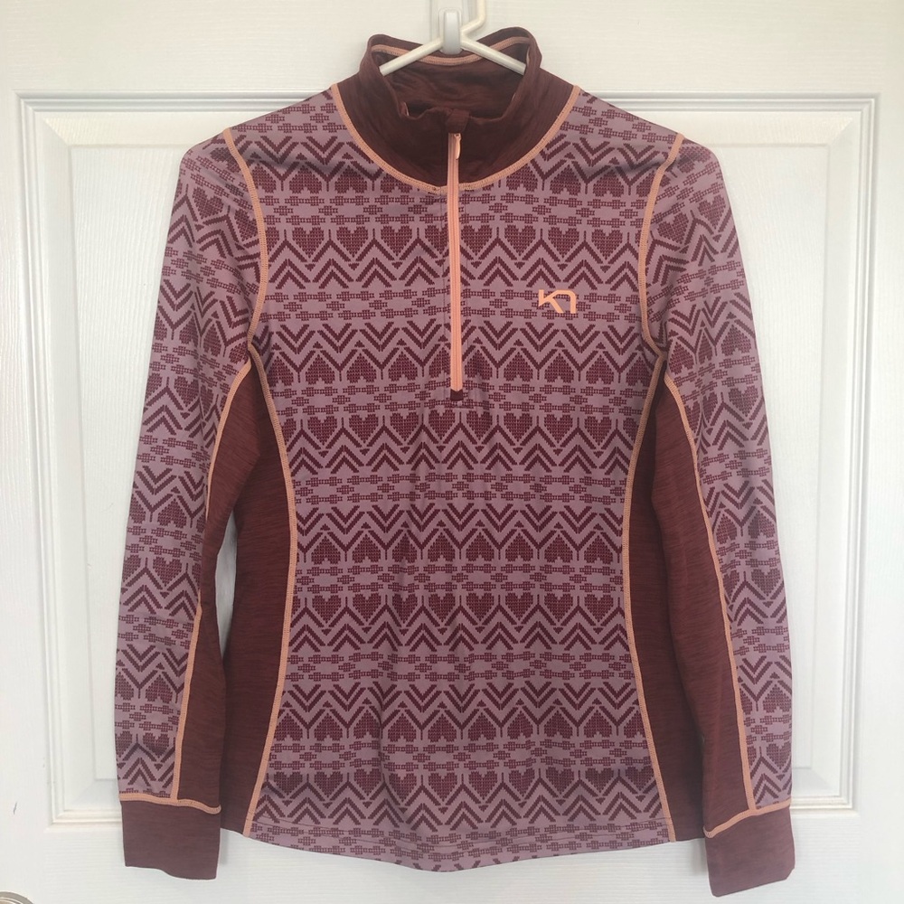 Kari Traa Lune Half-Zip Baselayer Top in warm performance fabric